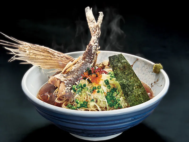 白谷雲水峡のあとはとびうおラーメンです。